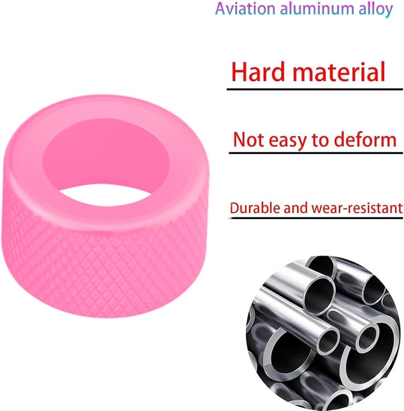 HDUFC for Hyundai Palisade 2026+Aluminum Interior Volume/air Conditioning knob Ring Trim Covers (4-Piece Set) (Pink) - Image 5